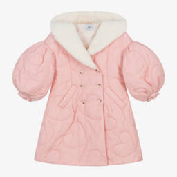 راسبيري بلام -معطف بهودي مبطن لون زهري للبنات | Childrensalon Outlet