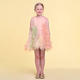 RaspberryPlum-Girls Radiant Pink Ruffle Frock | Childrensalon Outlet