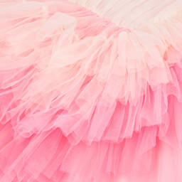 RaspberryPlum-فستان وردي غير متماثل للبنات مع كشكش | Childrensalon Outlet