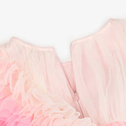 RaspberryPlum-فستان وردي غير متماثل للبنات مع كشكش | Childrensalon Outlet