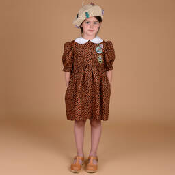 RaspberryPlum-Коричневой платье с животным принтом | Childrensalon Outlet