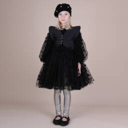 راسبيري بلام -فستان تول لون أسود | Childrensalon Outlet