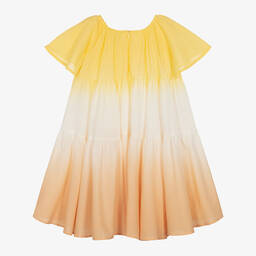 RaspberryPlum-Girls Yellow Ombré Cotton Dress | Childrensalon Outlet