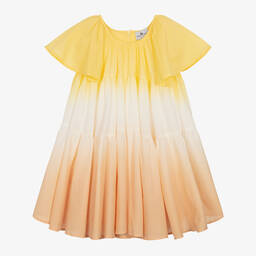 RaspberryPlum-Girls Yellow Ombré Cotton Dress | Childrensalon Outlet