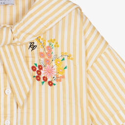 RaspberryPlum-Girls Yellow & White Striped Blouse | Childrensalon Outlet
