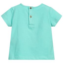 Roberto Cavalli-Aqua Green Logo T-Shirt | Childrensalon Outlet