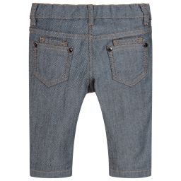 روبرتو كفالي -جينز أطفال ولادي قطن دنيم مطرز لون أزرق | Childrensalon Outlet