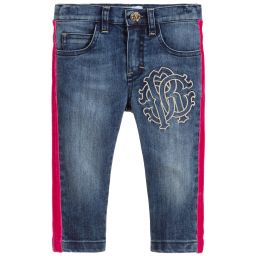 Roberto Cavalli Baby Girls Denim Jeans Childrensalon Outlet