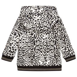 روبرتو كفالي -سترة هودي قطن بطبعة جلد الفهد للفتيات الرضيعات | Childrensalon Outlet