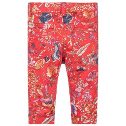 Roberto Cavalli-بنطلون قطن جيرسي لون أحمر للمولودات | Childrensalon Outlet