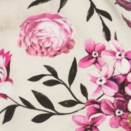 Roberto Cavalli-Beige Floral Cotton Shorts | Childrensalon Outlet