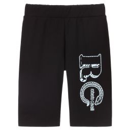 Roberto Cavalli-Black Logo Jersey Shorts | Childrensalon Outlet