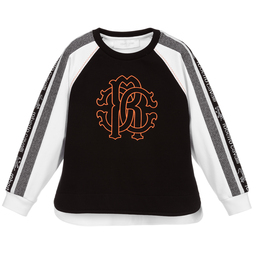 Roberto Cavalli-Black & White Logo Sweatshirt | Childrensalon Outlet