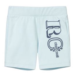 Roberto Cavalli-Blue Cotton Jersey Shorts | Childrensalon Outlet