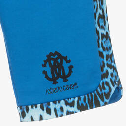روبرتو كفالي -شورت بطبعة مونوغرام قطن لون أزرق للأولاد | Childrensalon Outlet