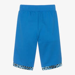 روبرتو كفالي -شورت بطبعة مونوغرام قطن لون أزرق للأولاد | Childrensalon Outlet