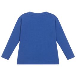 Roberto Cavalli-Boys Blue Cotton Lion Top | Childrensalon Outlet