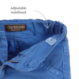 Roberto Cavalli-Boys Blue Cotton Shorts | Childrensalon Outlet