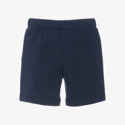 Roberto Cavalli-Boys Blue Monogrammed Cotton Shorts | Childrensalon Outlet