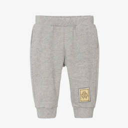 Roberto Cavalli-بنطلون قطني ناعم بلون الفحم للأولاد | Childrensalon Outlet