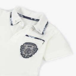Roberto Cavalli-Boys Cotton White Polo Top | Childrensalon Outlet