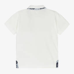 Roberto Cavalli-Boys Cotton White Polo Top | Childrensalon Outlet