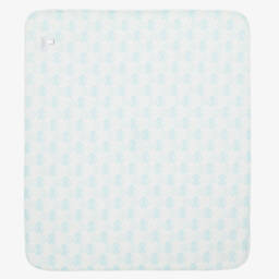 Roberto Cavalli-Boys Ivory & Blue Cotton Blanket | Childrensalon Outlet
