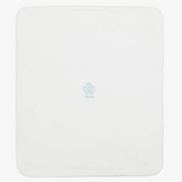 Roberto Cavalli-Boys Ivory & Blue Cotton Blanket | Childrensalon Outlet