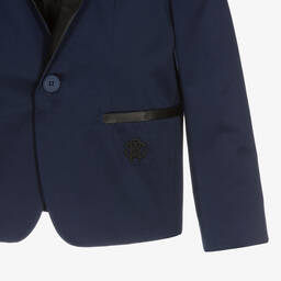 Roberto Cavalli-Boys Navy Blue Cotton Blazer | Childrensalon Outlet