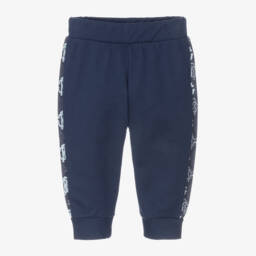 Roberto Cavalli-Boys Navy Cotton Logo Joggers | Childrensalon Outlet