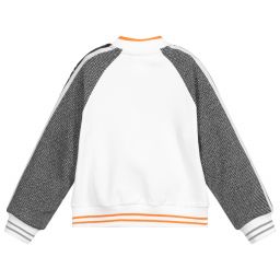 Roberto Cavalli-Boys White Cotton Zip-Up Top | Childrensalon Outlet