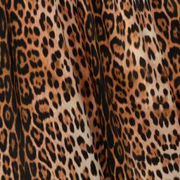 Roberto Cavalli-Girls Beige Leopard & Arabesque Dress | Childrensalon Outlet