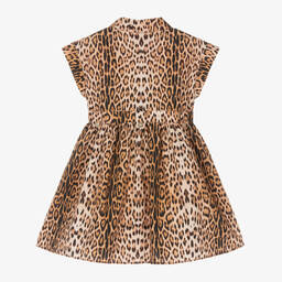 Roberto Cavalli-Girls Beige Leopard Print Shirt Dress | Childrensalon Outlet