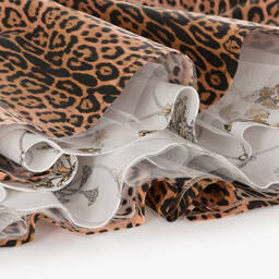 Roberto Cavalli-Girls Beige Leopard Print Skirt | Childrensalon Outlet