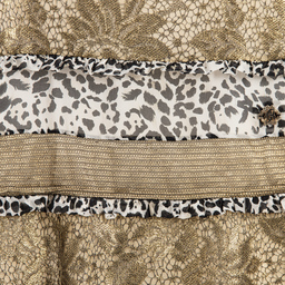 Roberto Cavalli-Girls Black Gold Lace Silk Dress | Childrensalon Outlet