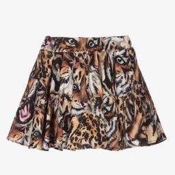 Roberto Cavalli-Girls Black Leopard Skirt  | Childrensalon Outlet