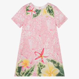 Roberto Cavalli-Платье из шифона с пурпурным джунглевым принтом для девочек | Childrensalon Outlet