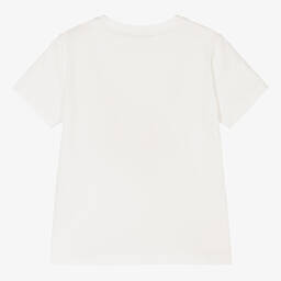 Roberto Cavalli-Кремовая футболка с жирафом для девочек | Childrensalon Outlet