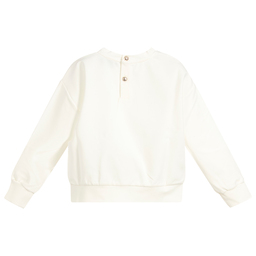 Roberto Cavalli-Girls Ivory Viscose Sweatshirt | Childrensalon Outlet