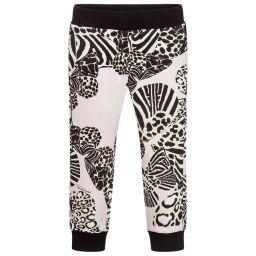 Roberto Cavalli-Girls Pink Cotton Joggers | Childrensalon Outlet