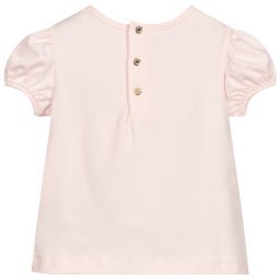 Roberto Cavalli-Girls Pink Cotton T-Shirt | Childrensalon Outlet