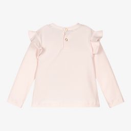 Roberto Cavalli-Girls Pink Cotton Top | Childrensalon Outlet