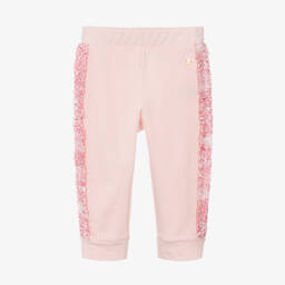 Roberto Cavalli-Girls Pink Ruffled Cotton Trousers | Childrensalon Outlet