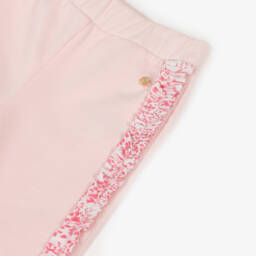Roberto Cavalli-Girls Pink Ruffled Cotton Trousers | Childrensalon Outlet
