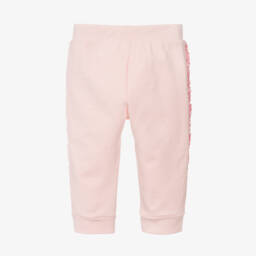 Roberto Cavalli-Girls Pink Ruffled Cotton Trousers | Childrensalon Outlet