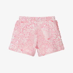 Roberto Cavalli-Girls Pink Wildcat Print Shorts | Childrensalon Outlet