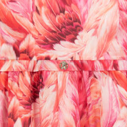 Roberto Cavalli-Girls Silk Dress with Feather Design | Childrensalon Outlet