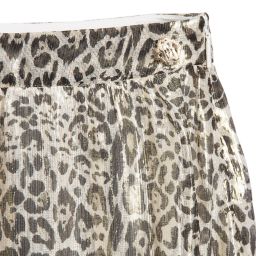 Roberto Cavalli-Girls Silk Leopard Skirt | Childrensalon Outlet