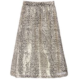 Roberto Cavalli-Girls Silk Leopard Skirt | Childrensalon Outlet