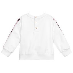 Roberto Cavalli-Girls White Cotton Sweatshirt | Childrensalon Outlet